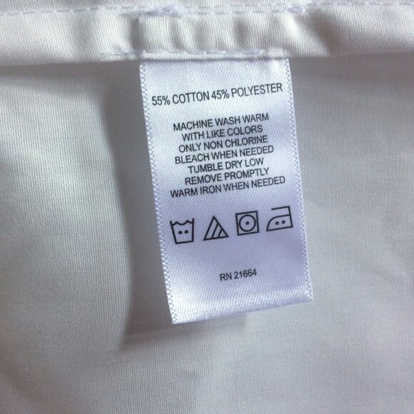 Foxcroft® White Classic-Fit Button Down Long Sleeve Wrinkle Free Shirt Size 20W - Picture 4 of 5